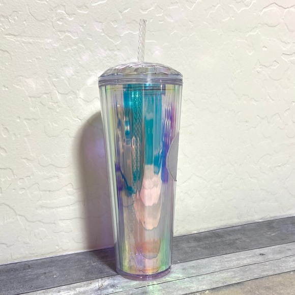 NEW Summer 2020 Starbucks Clear Iridescent Tumbler - Picture 3 of 15